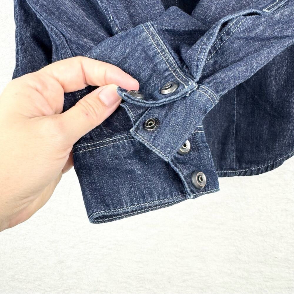G-Star Raw Hunter‎ 5620 Straight Shirt Lightweight Dark Denim Button Down Size S - Picture 7 of 15